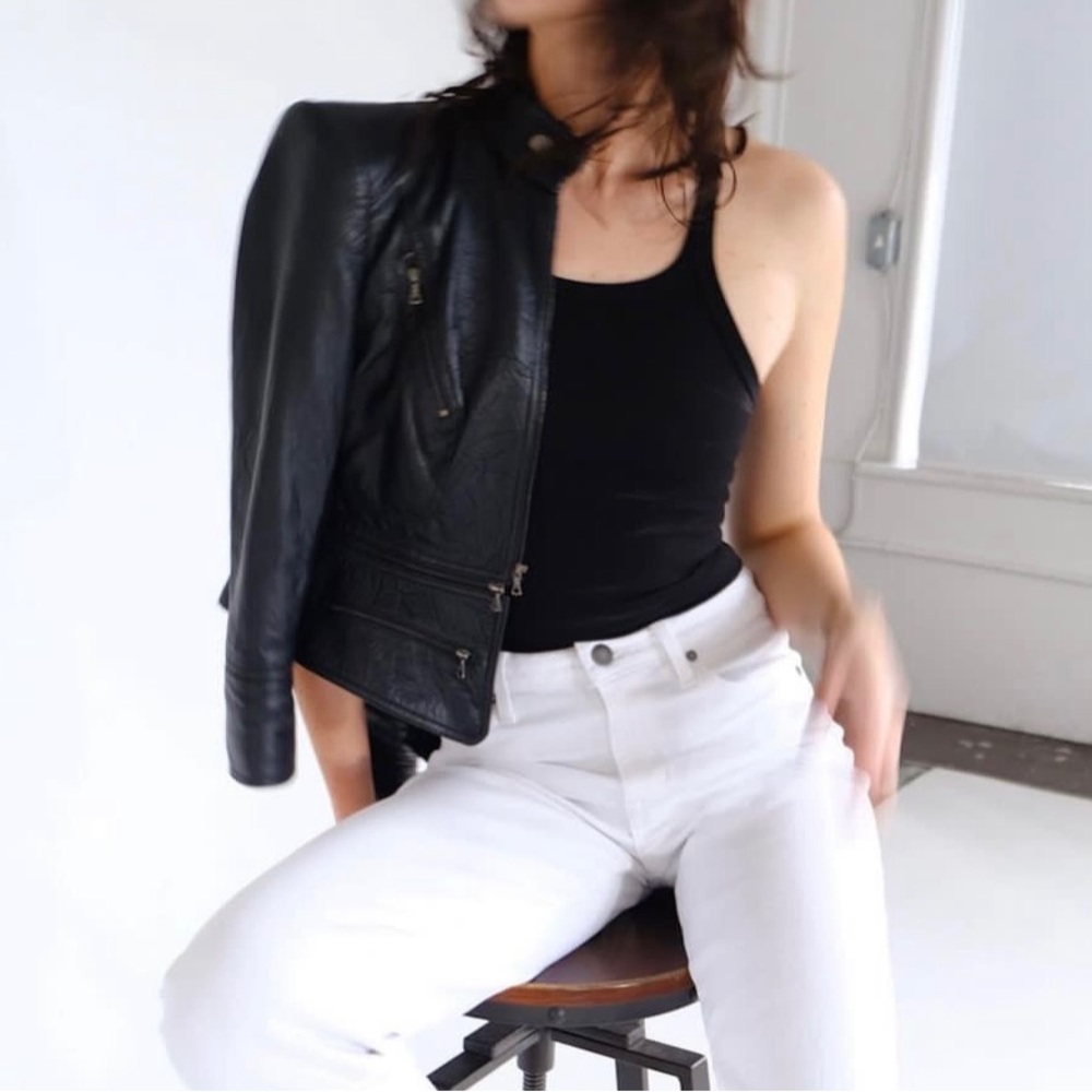 🆕 NWT Fidelity Denim Stevie Mid Rise Cuffed Crop Skinny Jeans White Riot